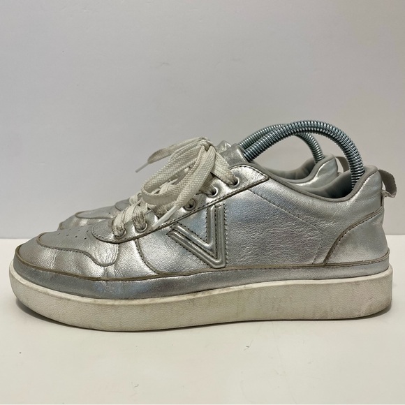 Vionic Elise Women's Leather Silver Metallic Sneaker Size 8 - Picture 6 of 15